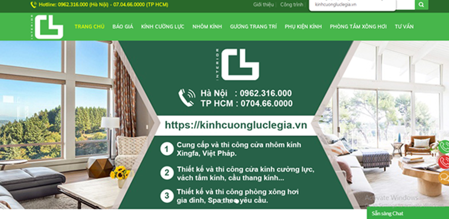 lan can kính trụ thấp LeGia
