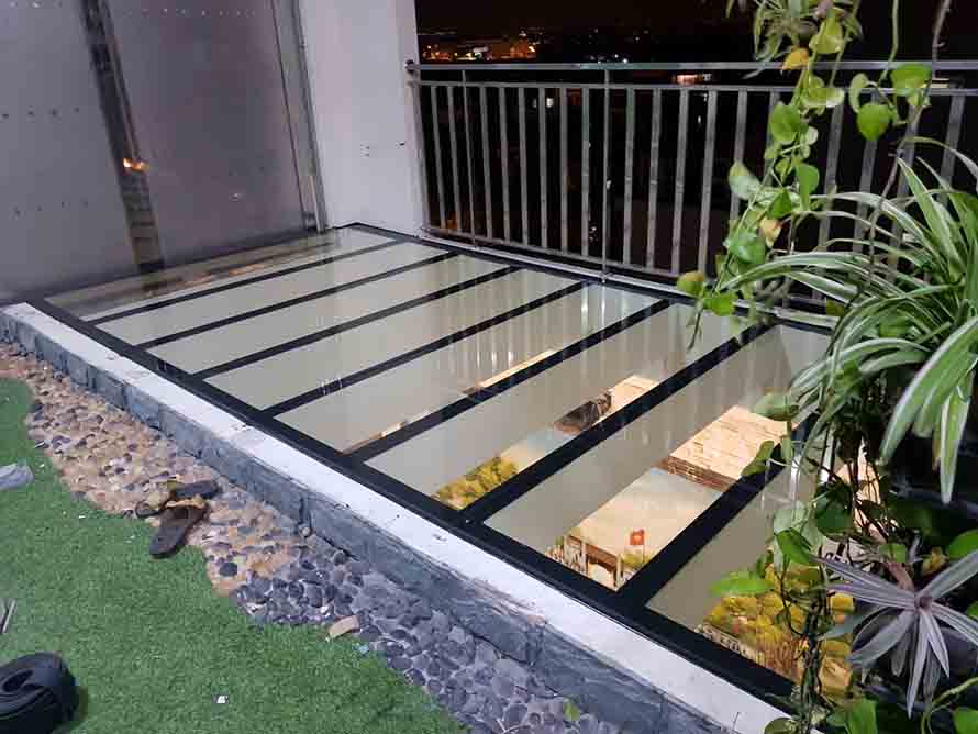 Sàn kính cường lực phòng khách 5 sàn kính cường lực phòng khách